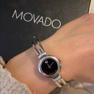 Movado watch, amorosa style with diamonds.